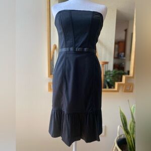 WHBM Black Strapless Cocktail Dress Size 4 EUC